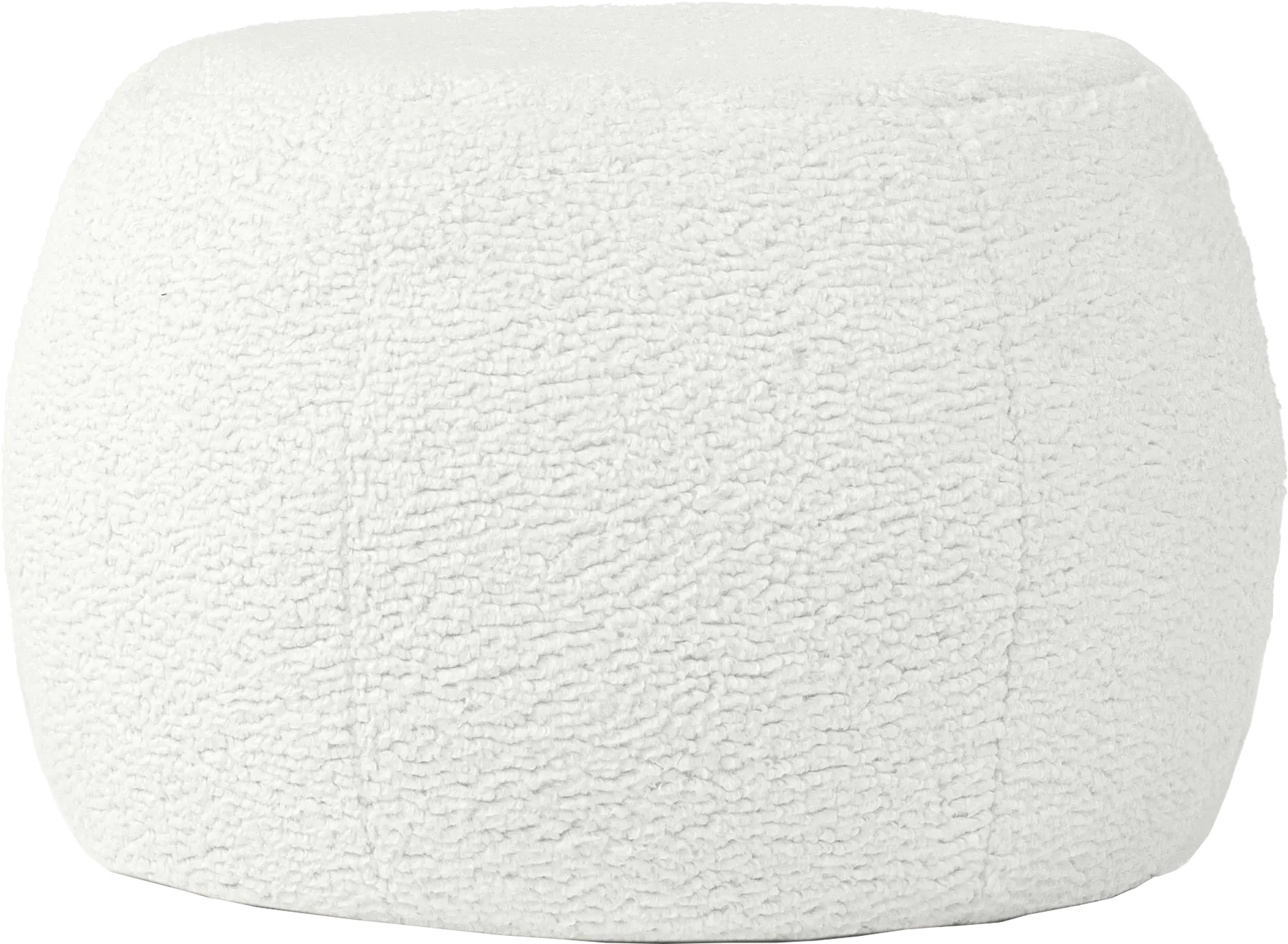 Bansqa I White Shearling Pouf