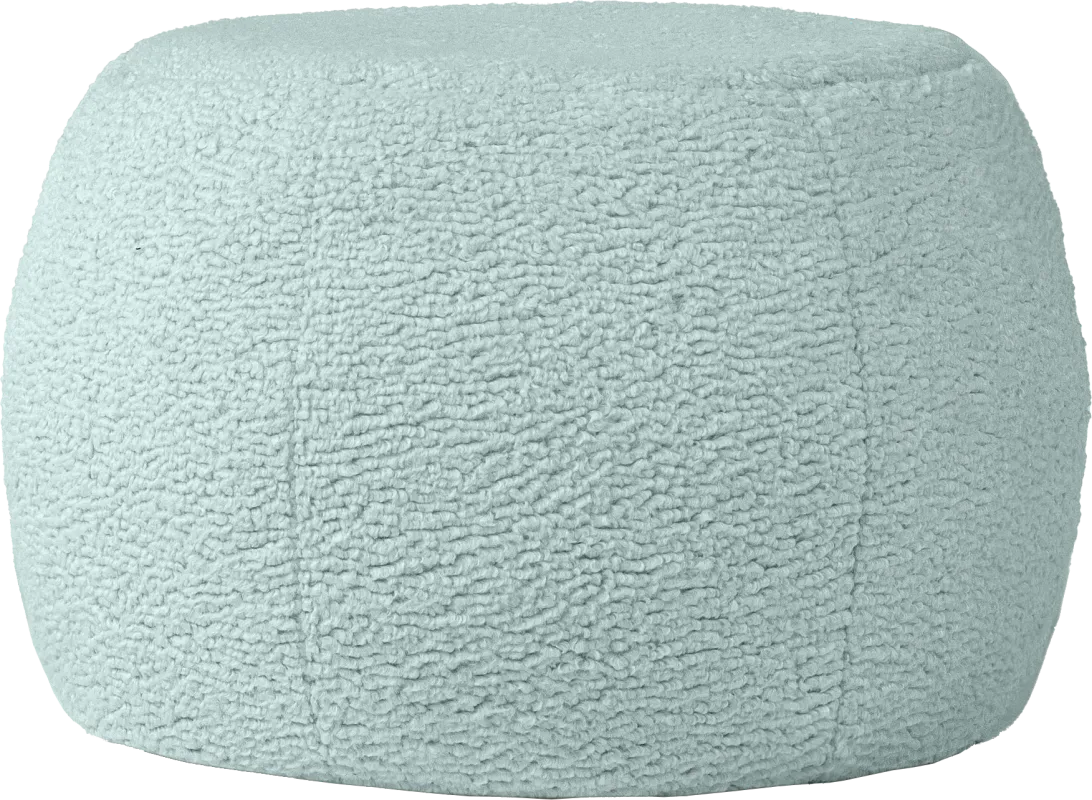 Bansqa I Green Shearling Pouf