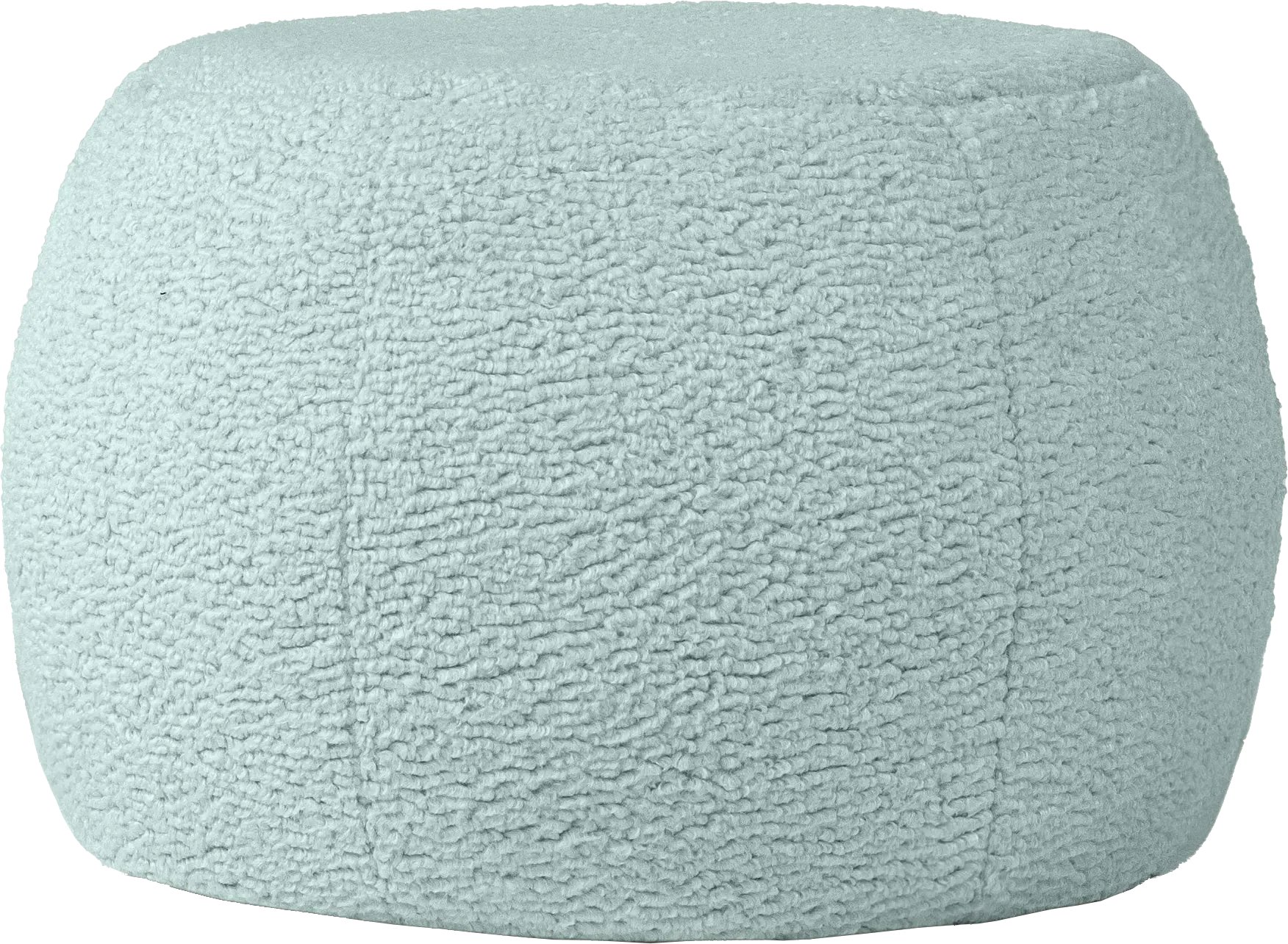 Bansqa I Green Shearling Pouf