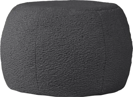 Bansqa I Black Shearling Pouf