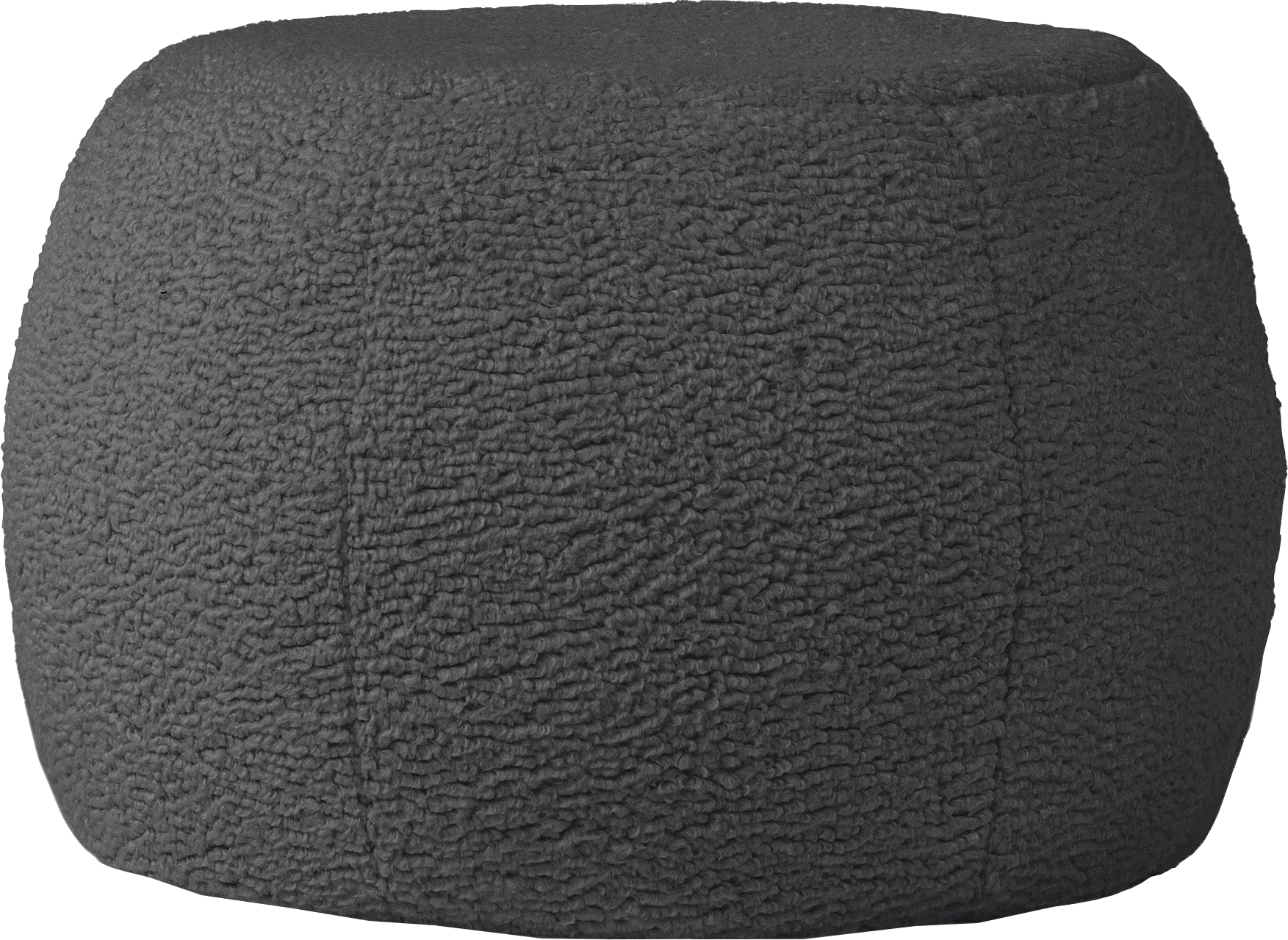 Bansqa I Black Shearling Pouf - Image 1