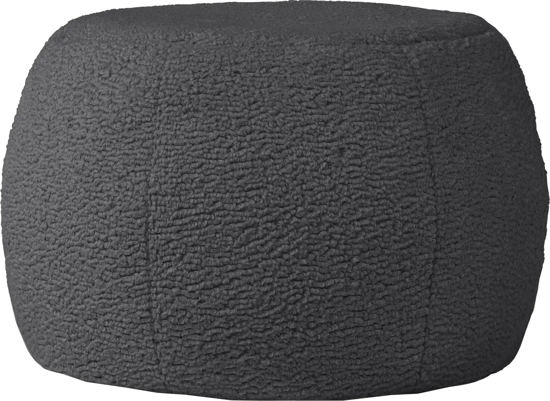 Bansqa I Black Shearling Pouf