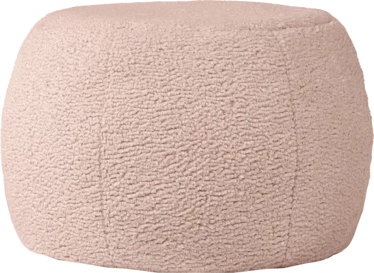 Bansqa I Pink Shearling Pouf