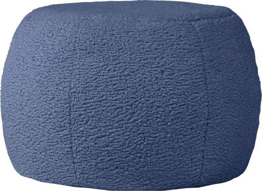 Bansqa I Indigo Shearling Pouf