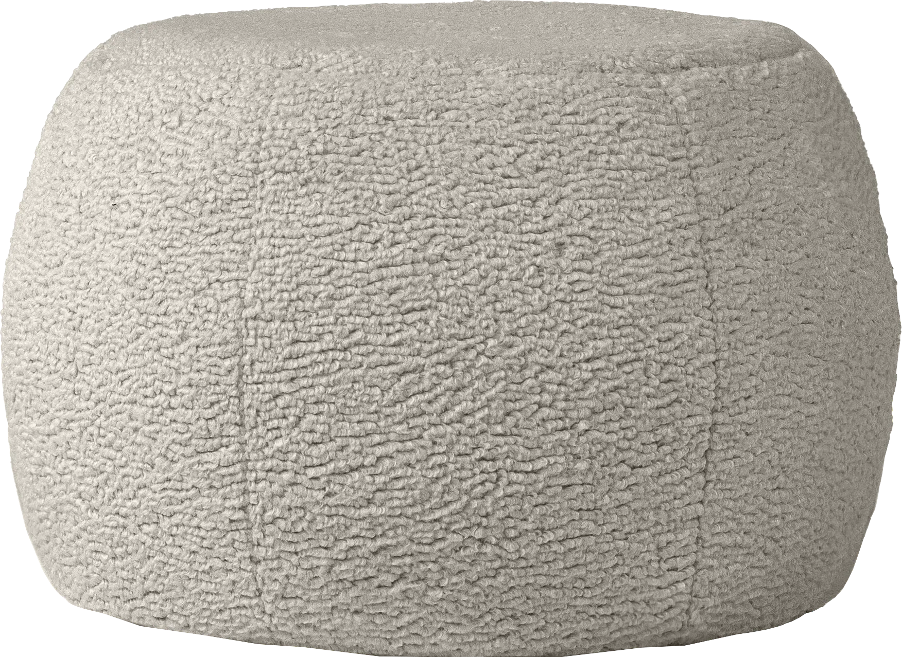 Bansqa I Gray Shearling Pouf - Image 1