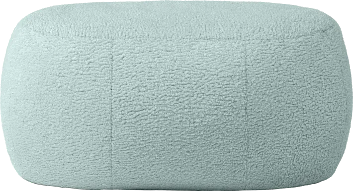 Bansqa II Green Oval Shearling Pouf