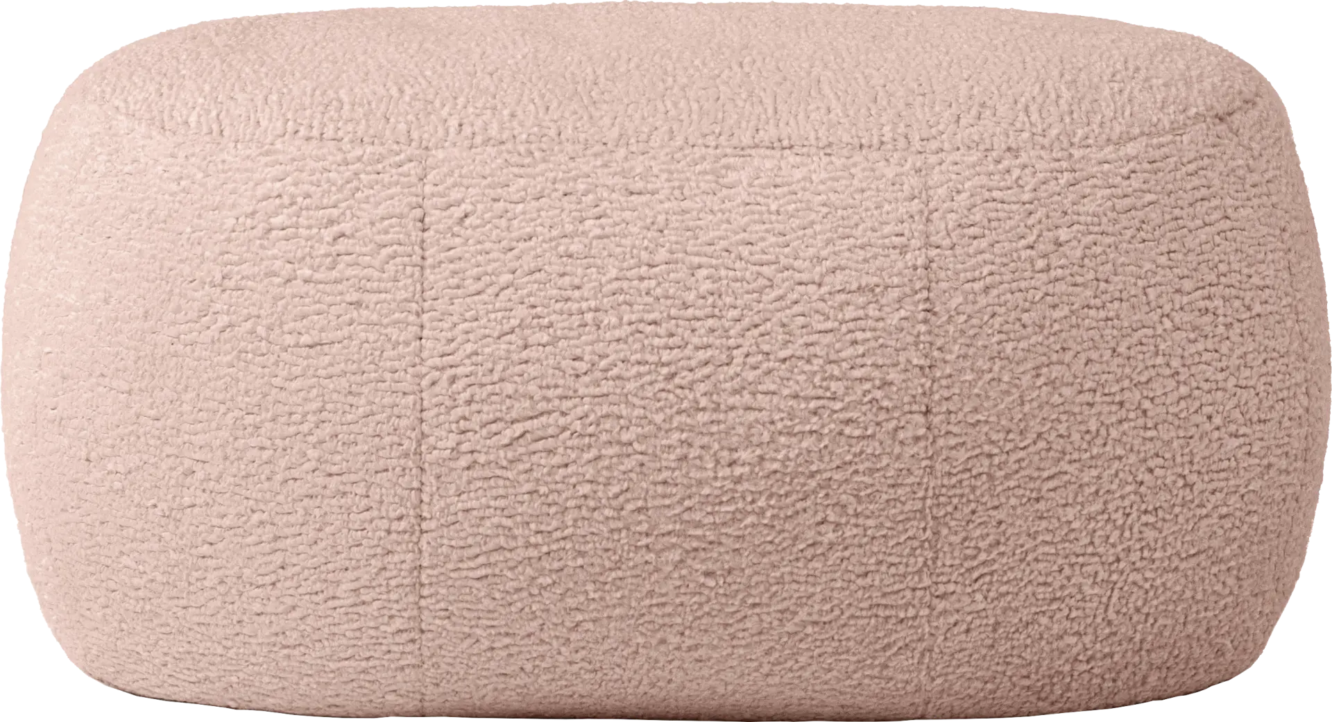 Bansqa II Pink Oval Shearling Pouf