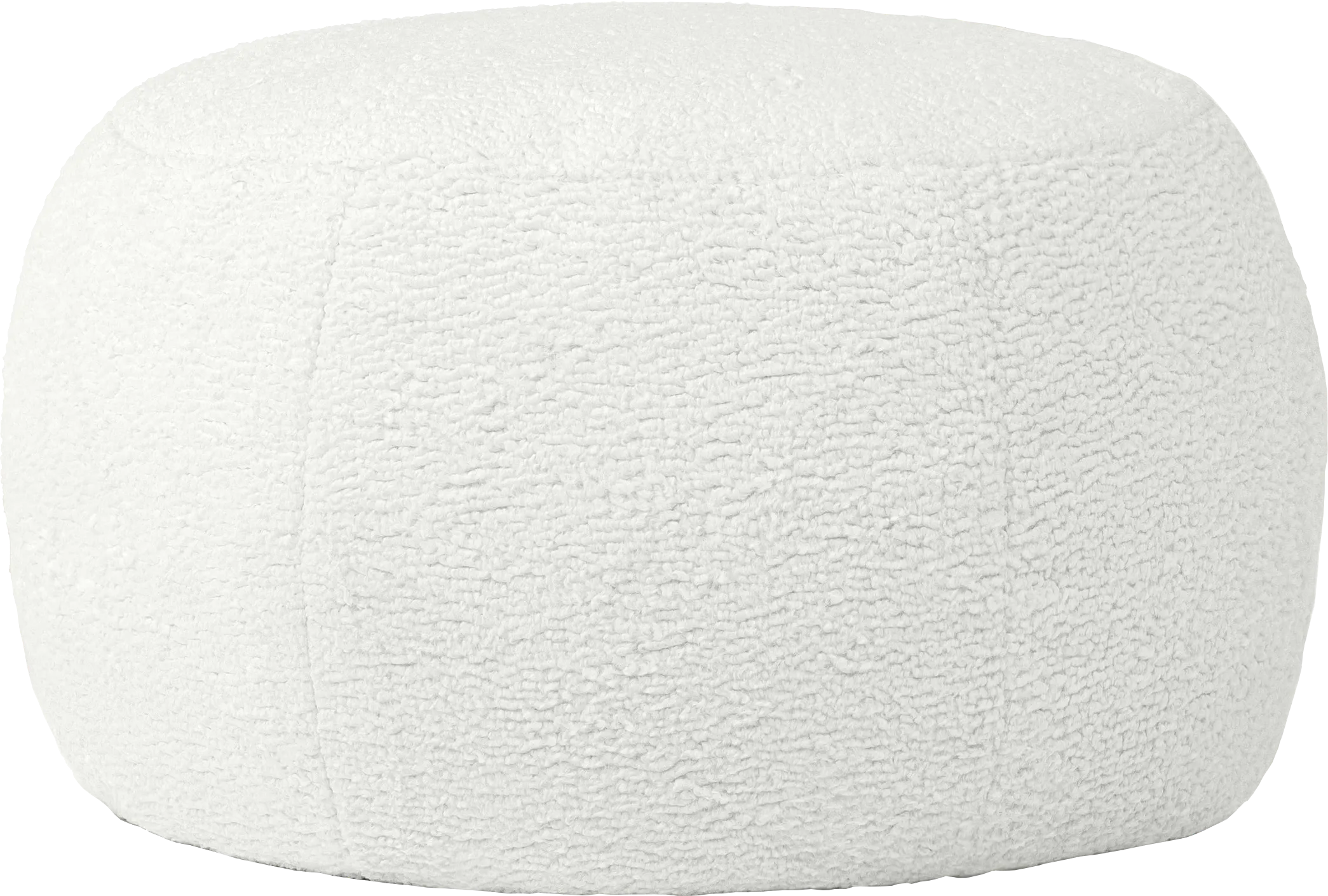 Meashi White Shearling Pouf - Thumbnail - Image 1