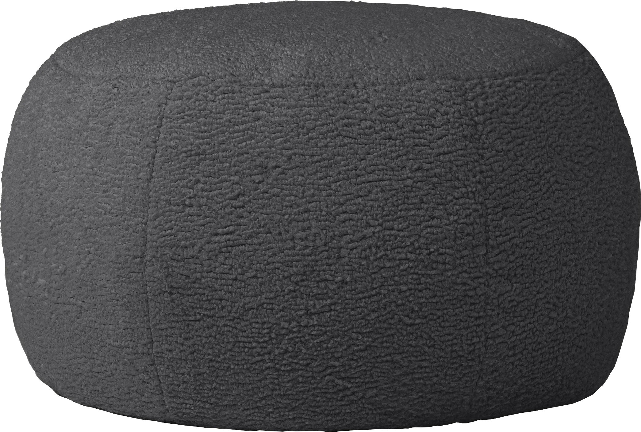 Meashi Black Shearling Pouf - Thumbnail - Image 1