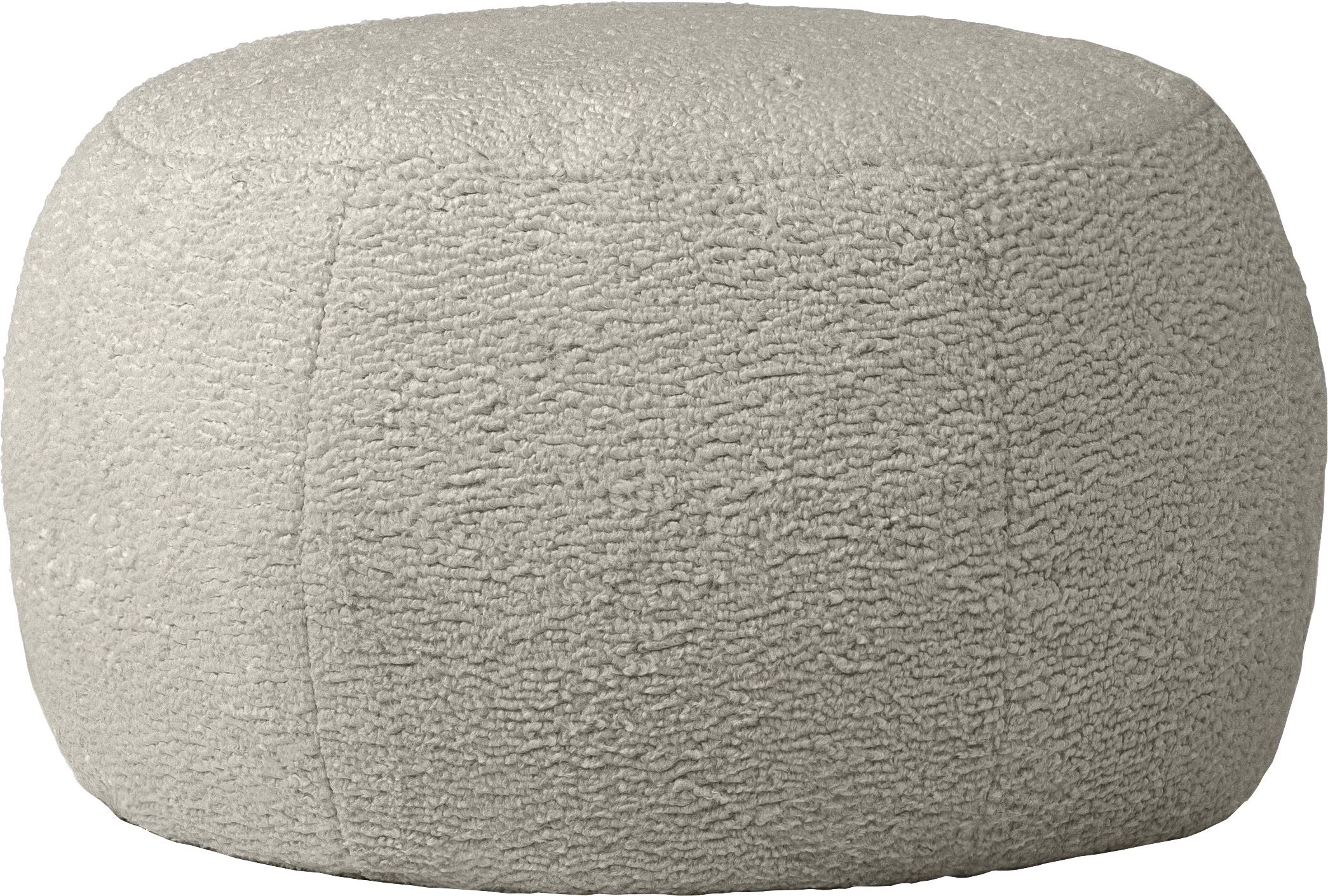 Meashi Gray Shearling Pouf - Thumbnail - Image 1