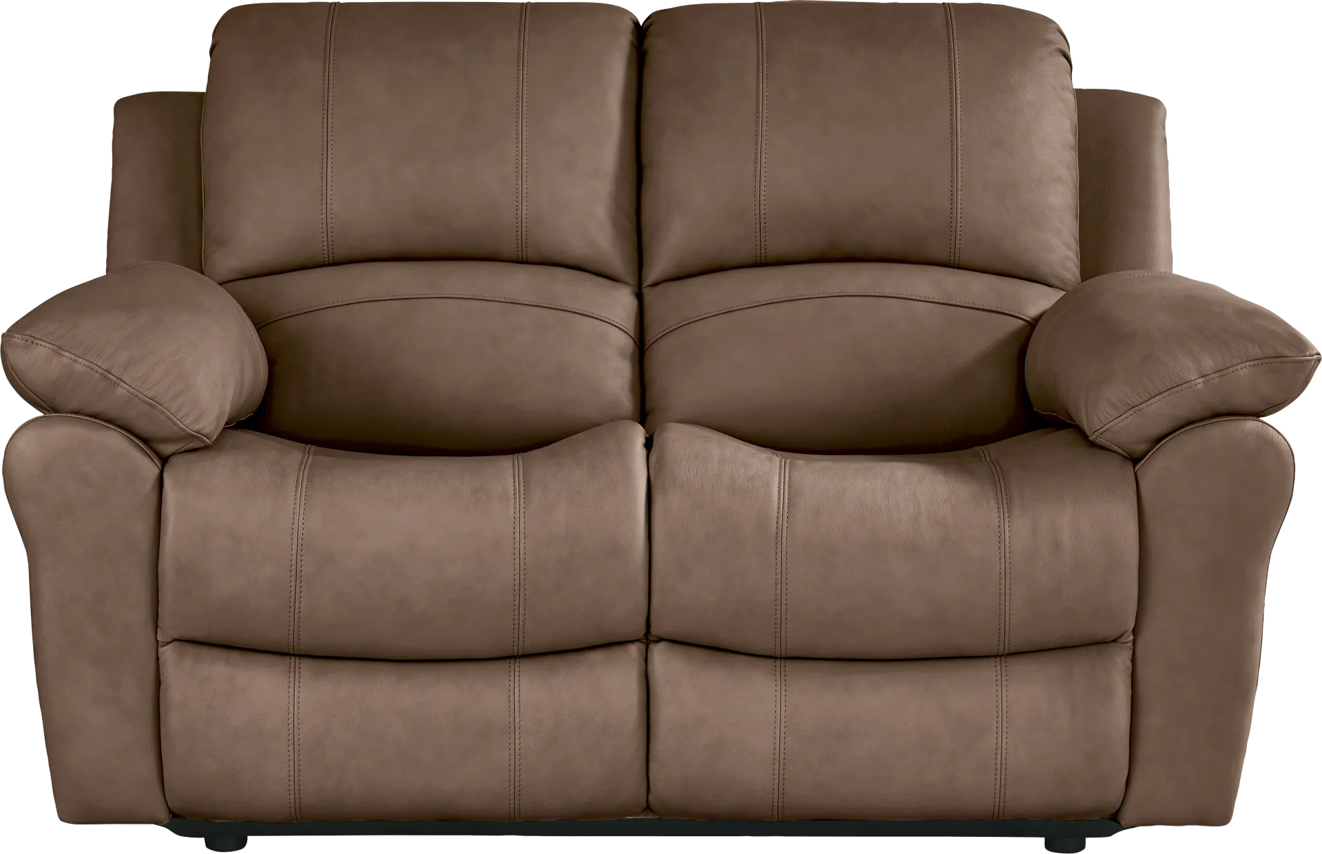 Vercelli Way Brown Leather Loveseat - Image 2