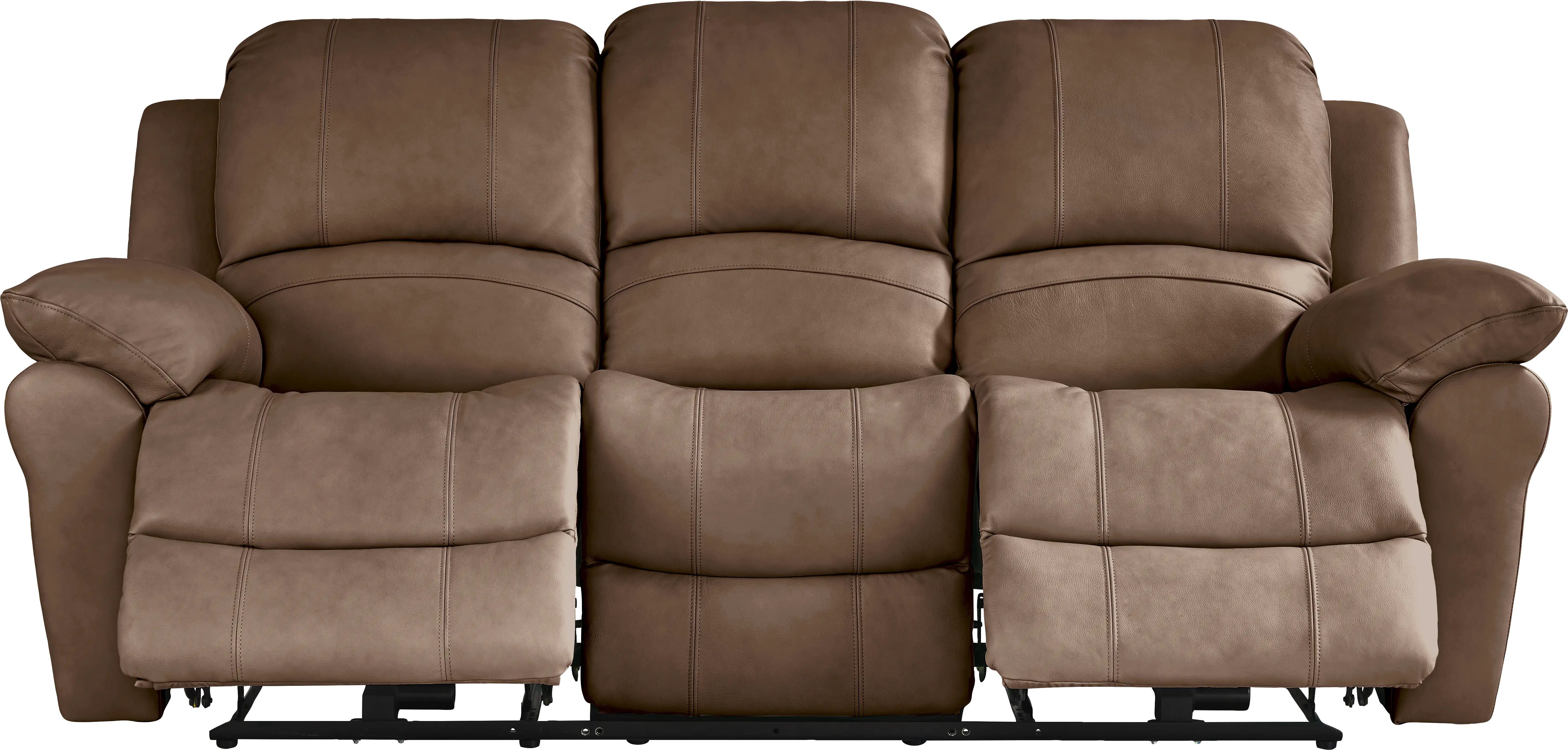 Vercelli Way Brown Leather 6 Pc Living Room with Reclining Sofa - Thumbnail - Image 2