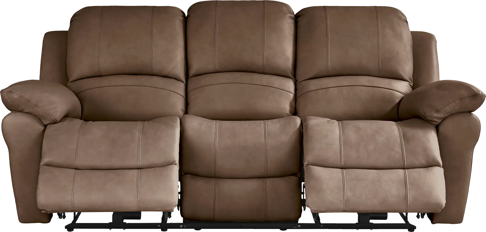 Vercelli Way Brown Leather Reclining Sofa