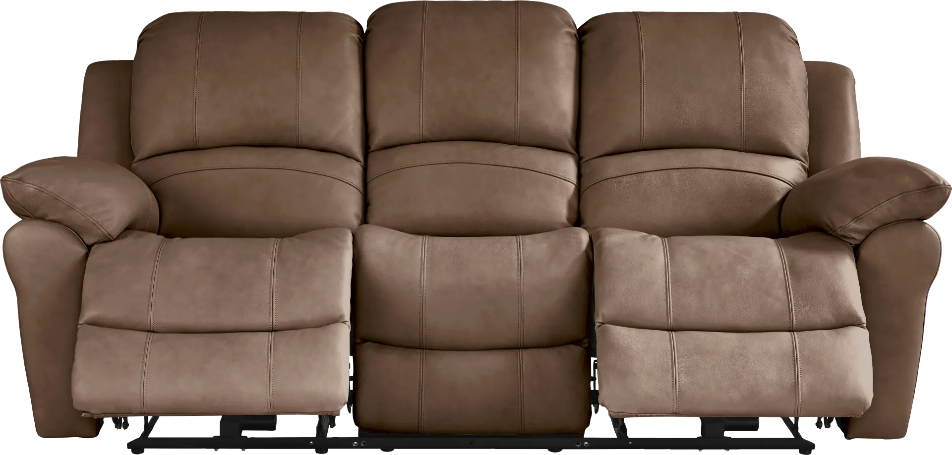Vercelli Way Brown Leather Reclining Sofa