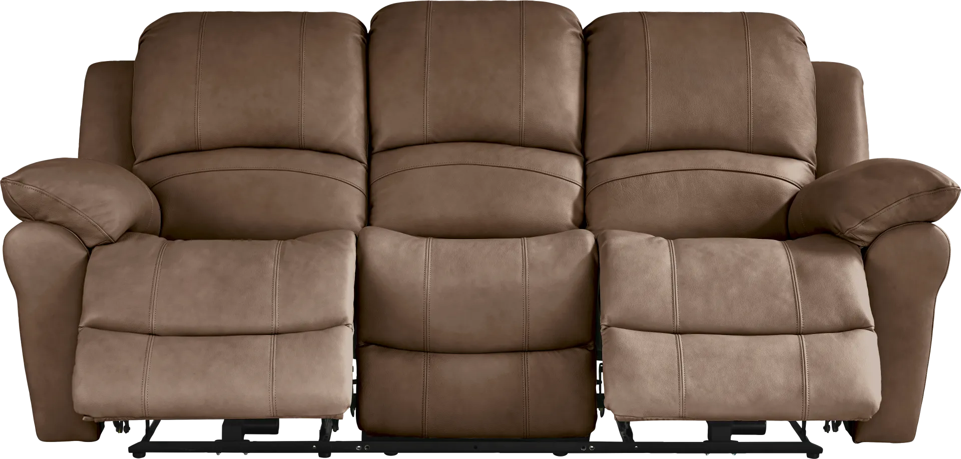 Vercelli Way Brown Leather 6 Pc Living Room with Reclining Sofa - Image 2
