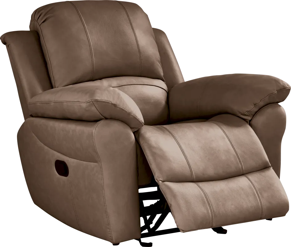 Vercelli Way Brown Leather Rocker Recliner