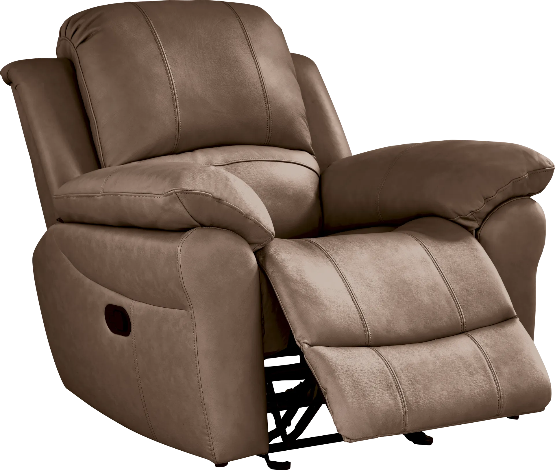 Vercelli Way Brown Leather Rocker Recliner - Image 2