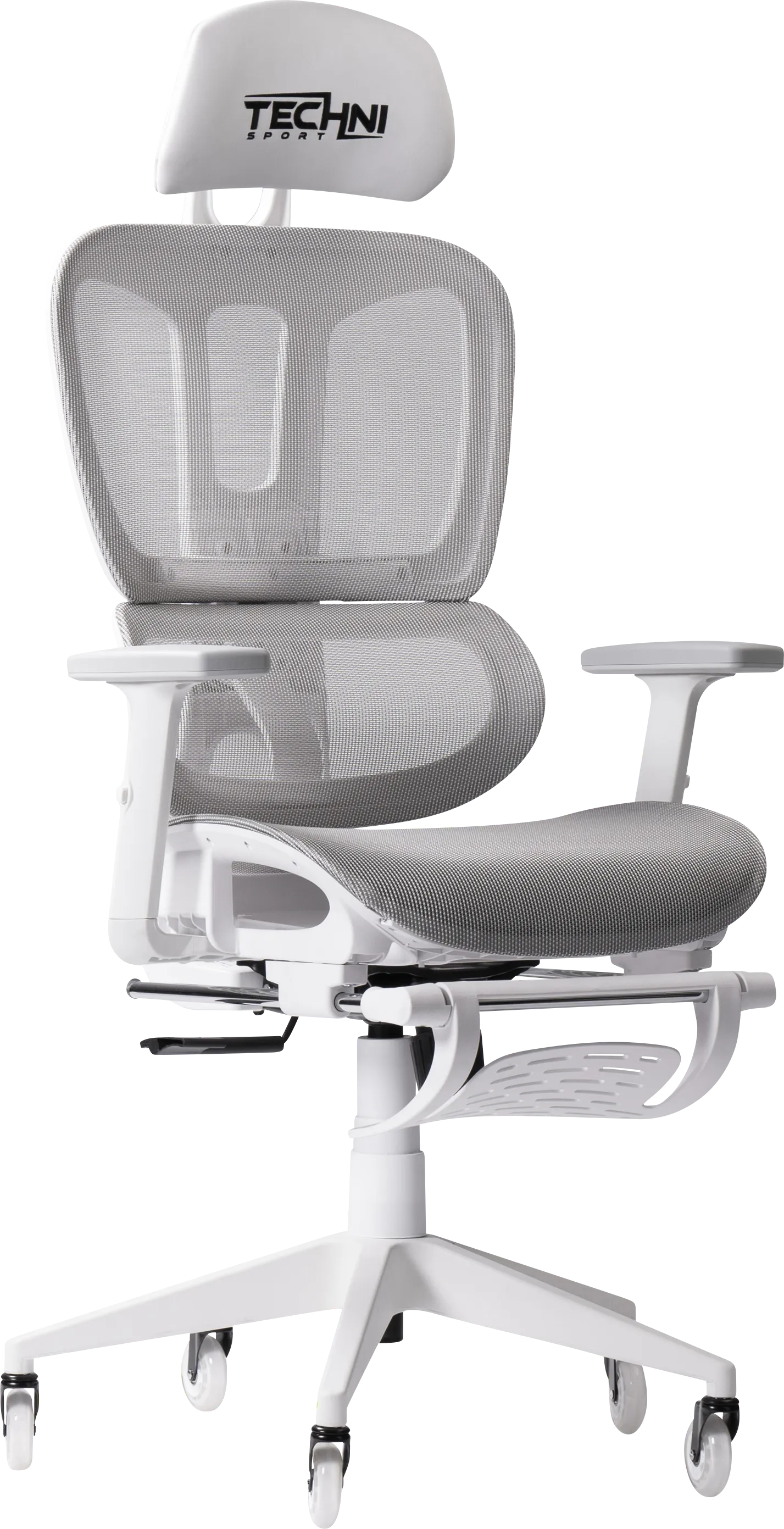Cozrus Gray/White Gaming Chair - Thumbnail - Image 1