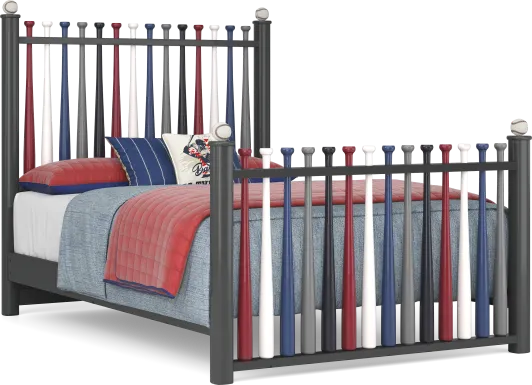 Kids Batter Up Painted Full Baseball Bat Bed