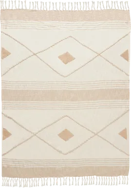 Allico Beige Throw Blanket