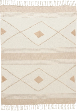 Allico Beige Throw Blanket