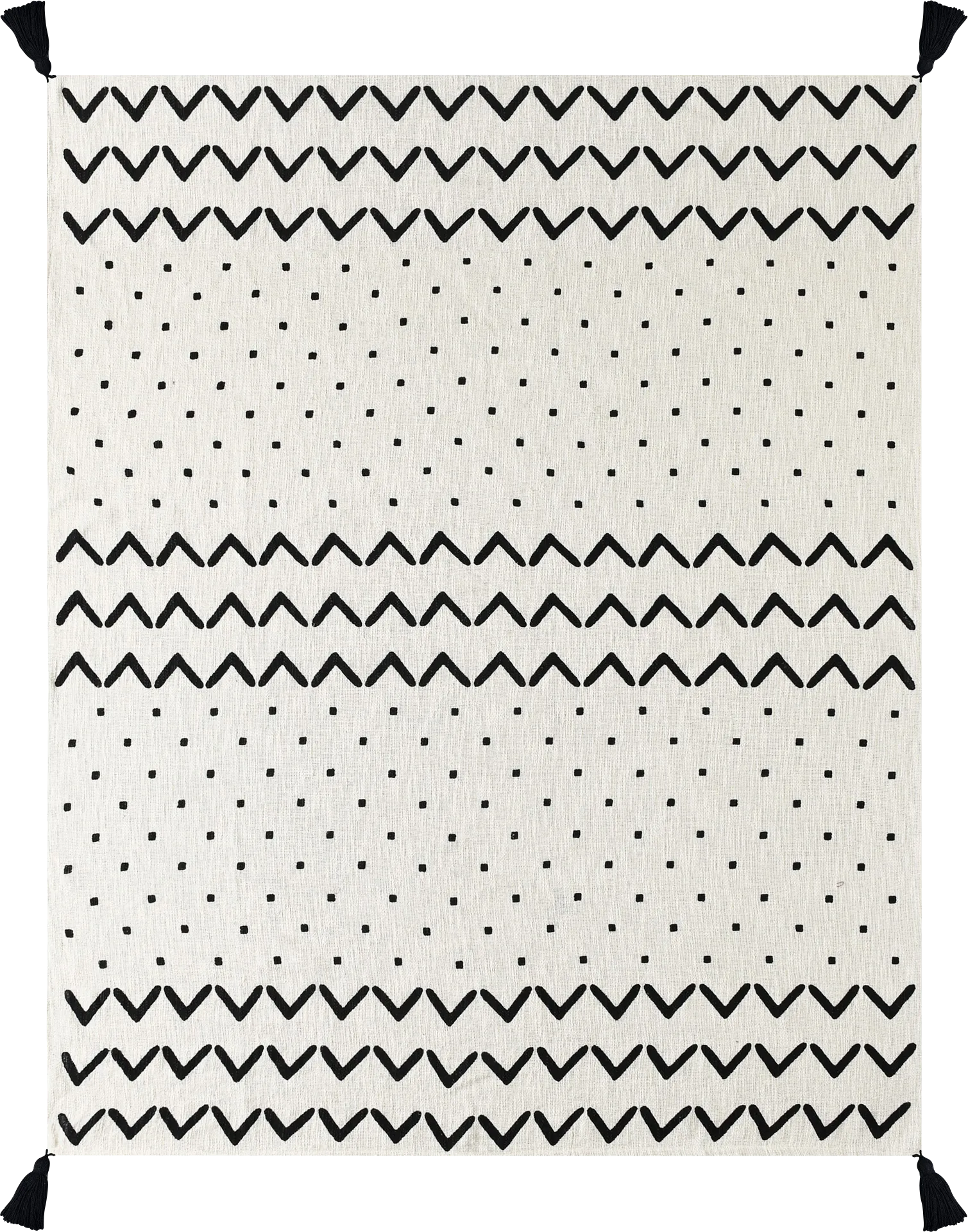 Hookstone I Black Throw Blanket