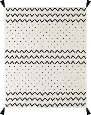 Hookstone I Black Throw Blanket