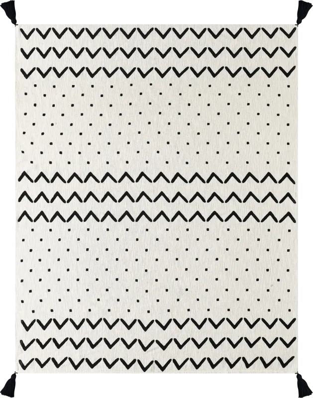 Hookstone I Black Throw Blanket