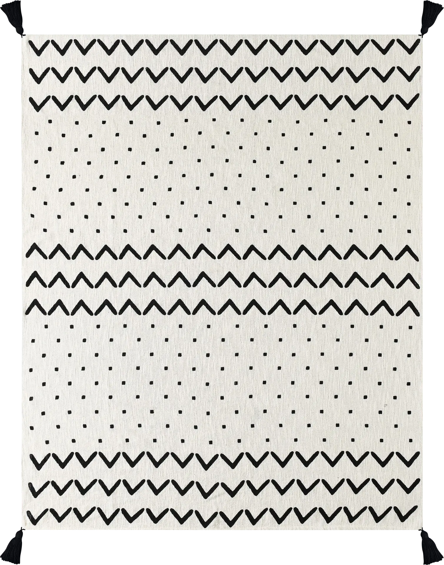 Hookstone I Black Throw Blanket