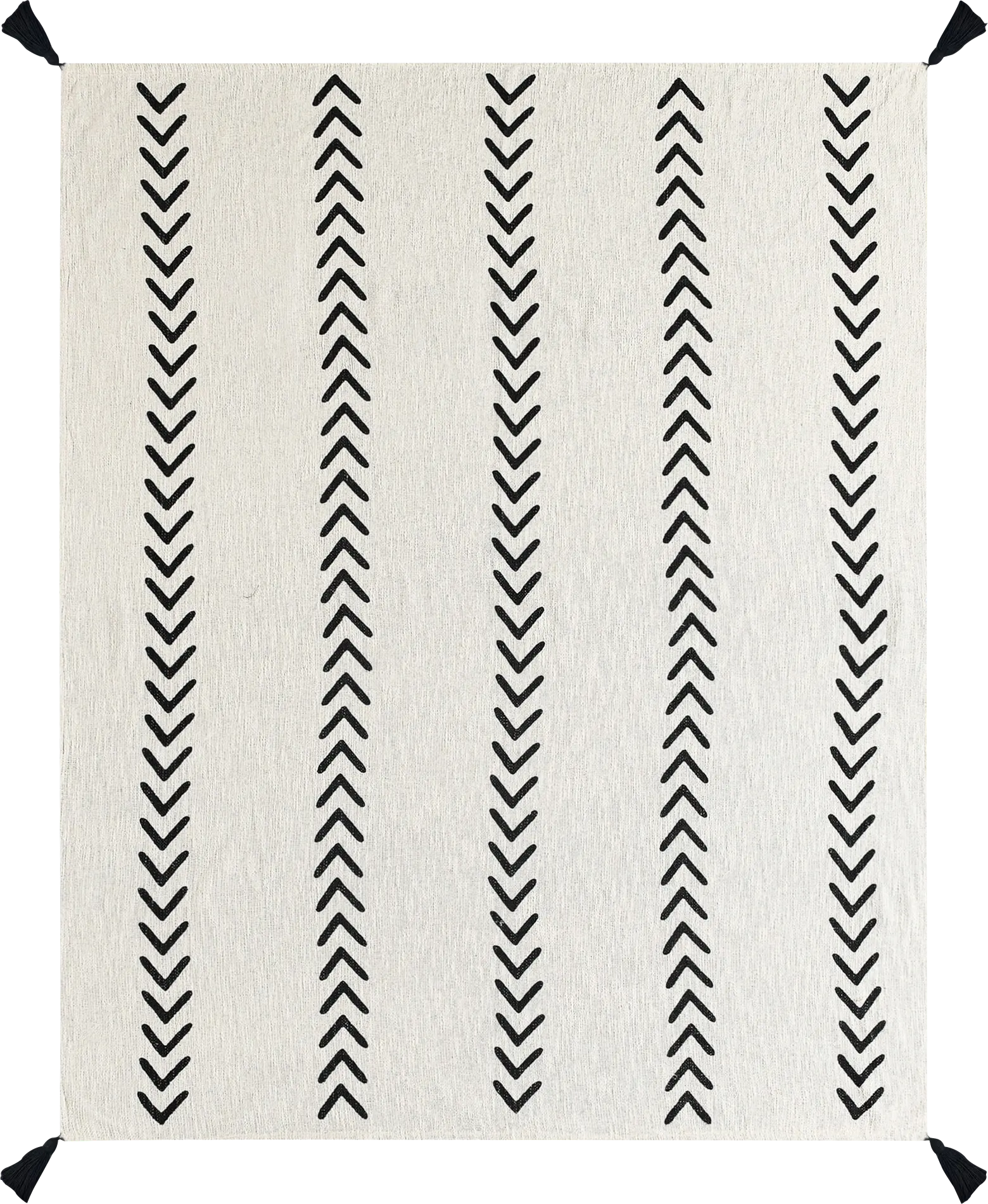 Hookstone II Black Throw Blanket