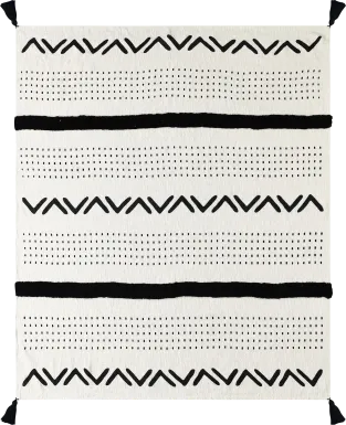 Hookstone IV Black Throw Blanket