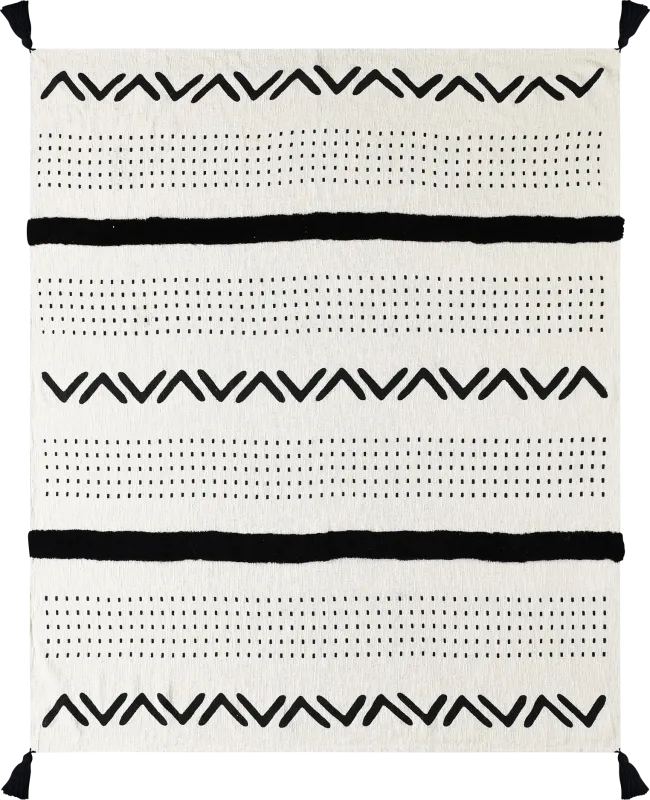 Hookstone IV Black Throw Blanket