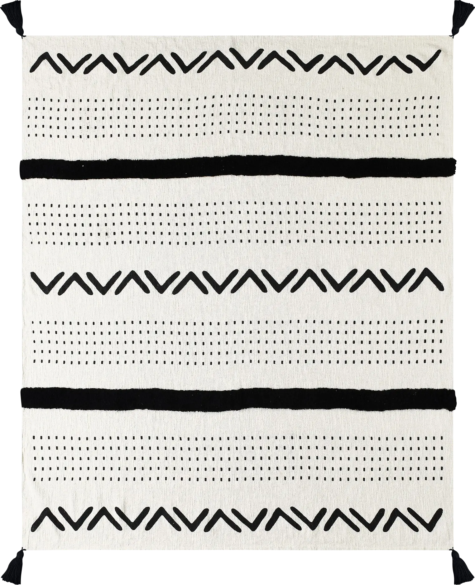 Hookstone IV Black Throw Blanket