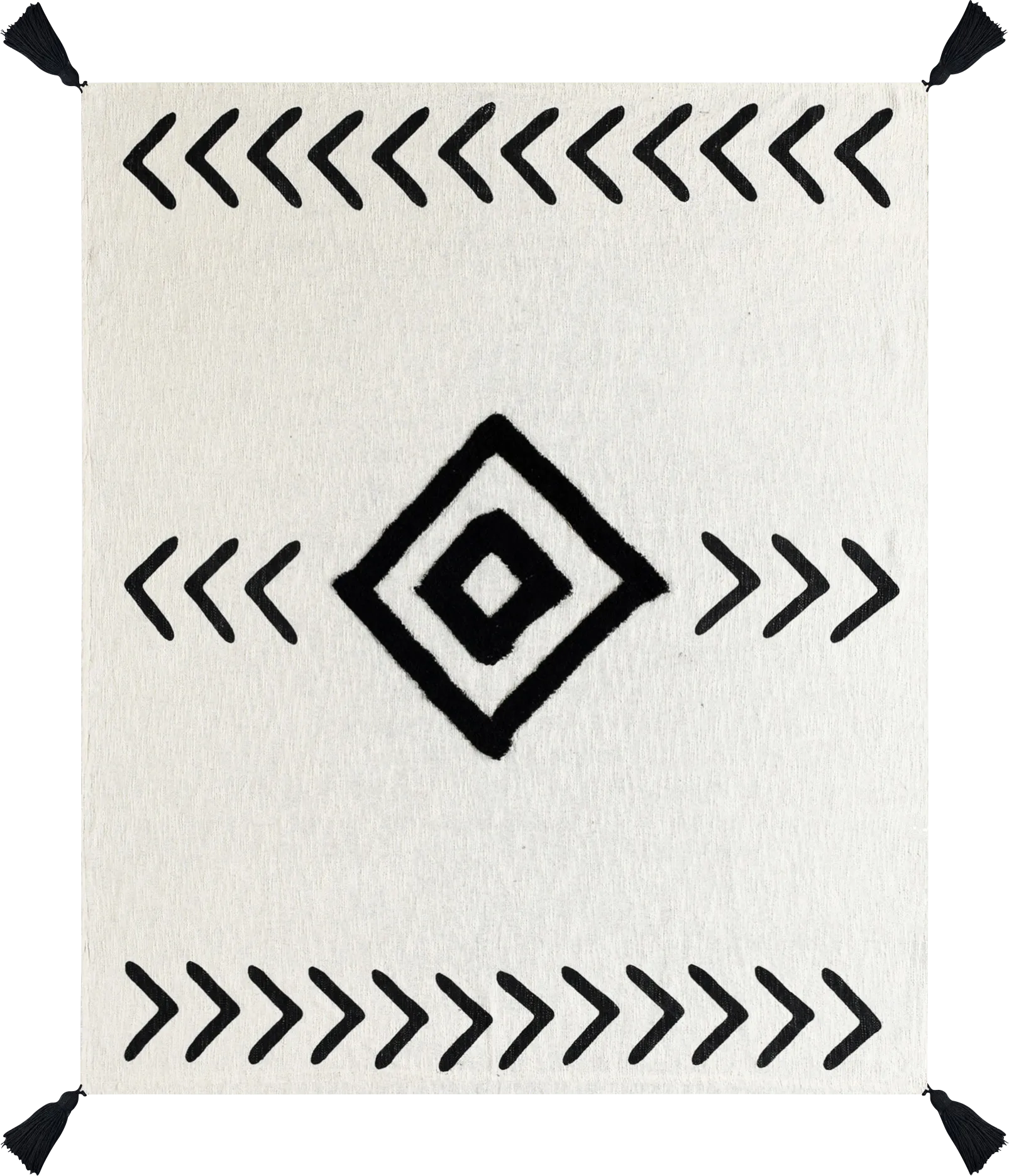 Hookstone V Black Throw Blanket - Thumbnail - Image 1