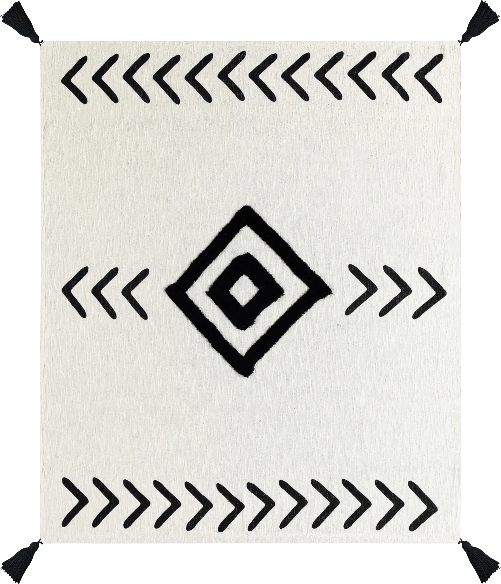 Hookstone V Black Throw Blanket