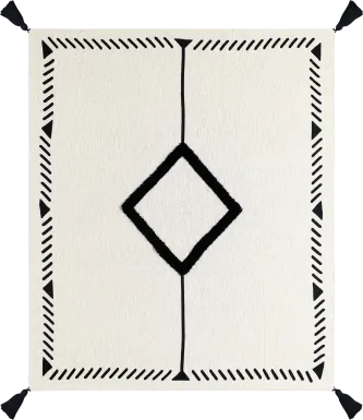 Hookstone VI Black Throw Blanket