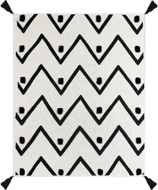 Hookstone VII Black Throw Blanket