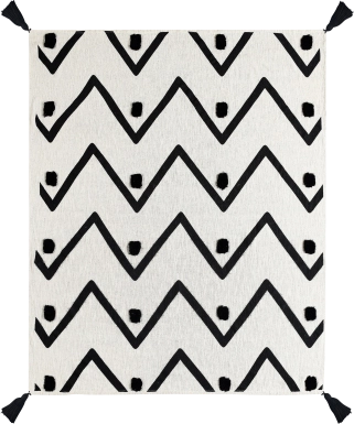 Hookstone VII Black Throw Blanket