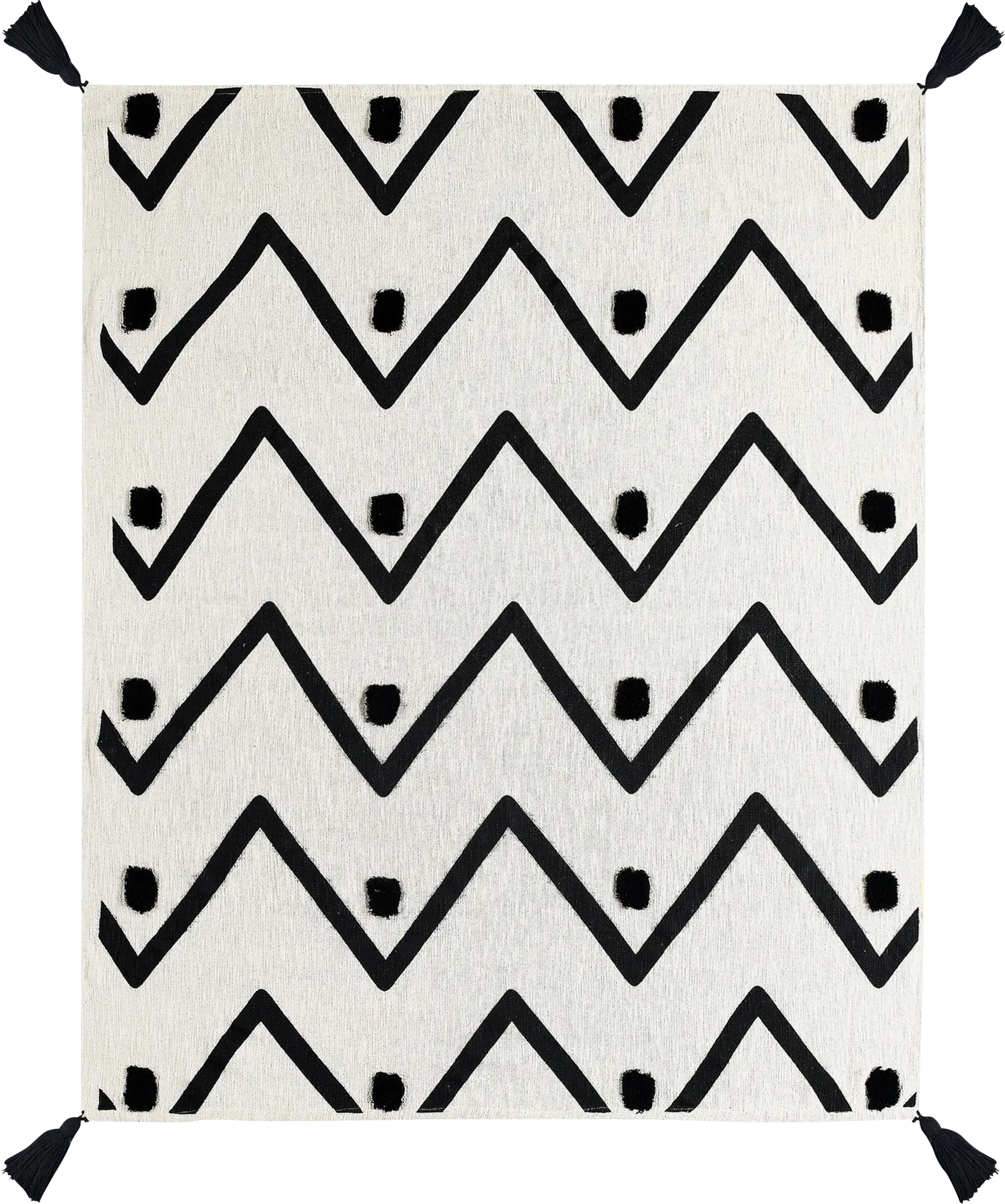 Hookstone VII Black Throw Blanket