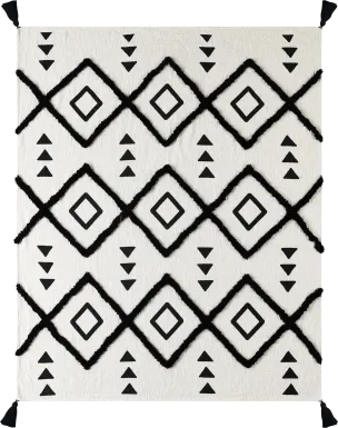 Hookstone VIII Black Throw Blanket