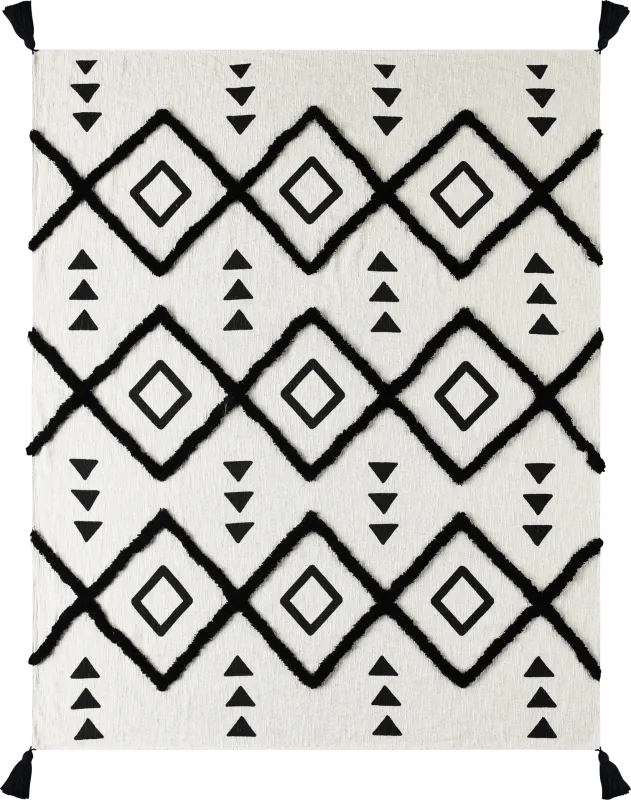 Hookstone VIII Black Throw Blanket