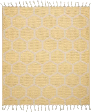 Woodgaler Yellow Throw Blanket