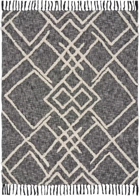 Fluxarts Black Throw Blanket