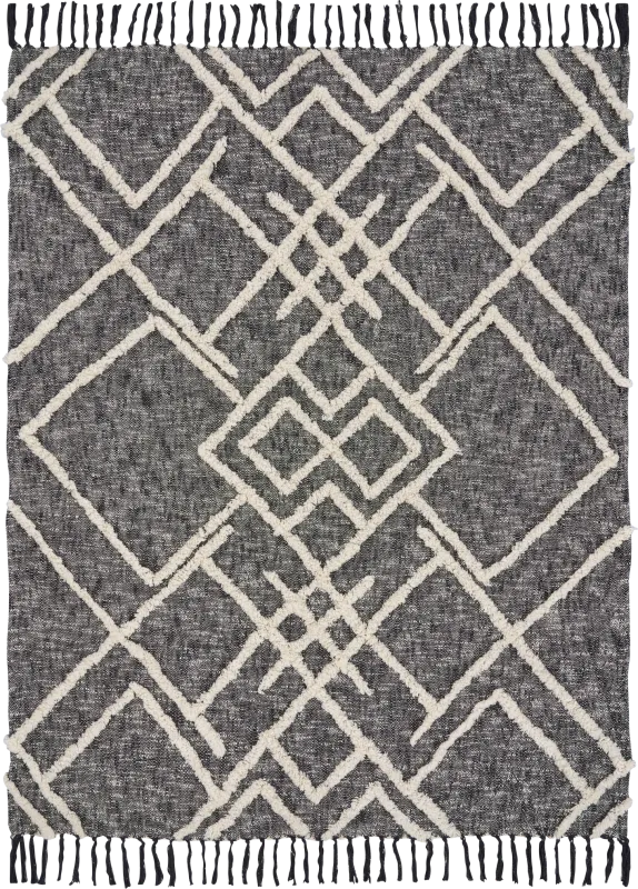 Fluxarts Black Throw Blanket