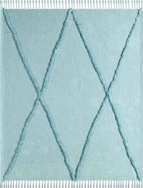 Peachwell Aqua Throw Blanket