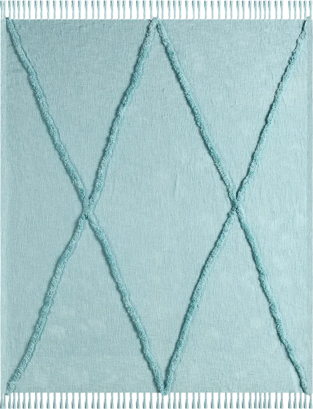 Peachwell Aqua Throw Blanket