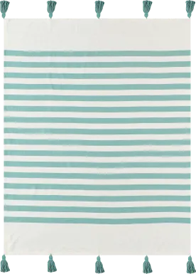 Olive Lane Aqua Throw Blanket