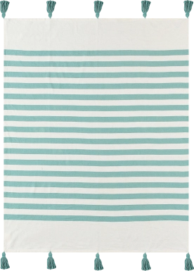 Olive Lane Aqua Throw Blanket