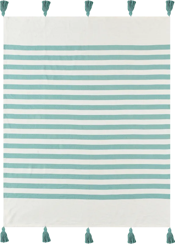 Olive Lane Aqua Throw Blanket