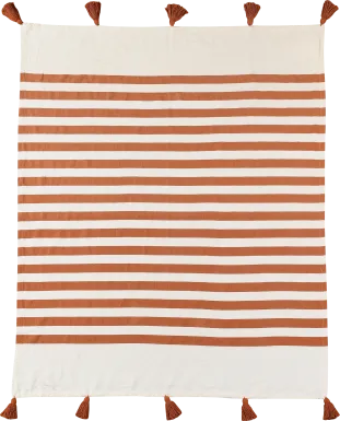 Olive Lane Orange Throw Blanket